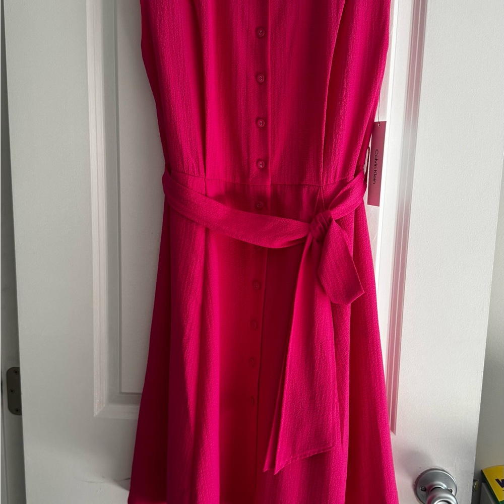 Calvin Klein Pink Strapless Sundress